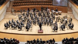 Concierto de la Banda Simfònica Municipal de València en el Palau de la Música.