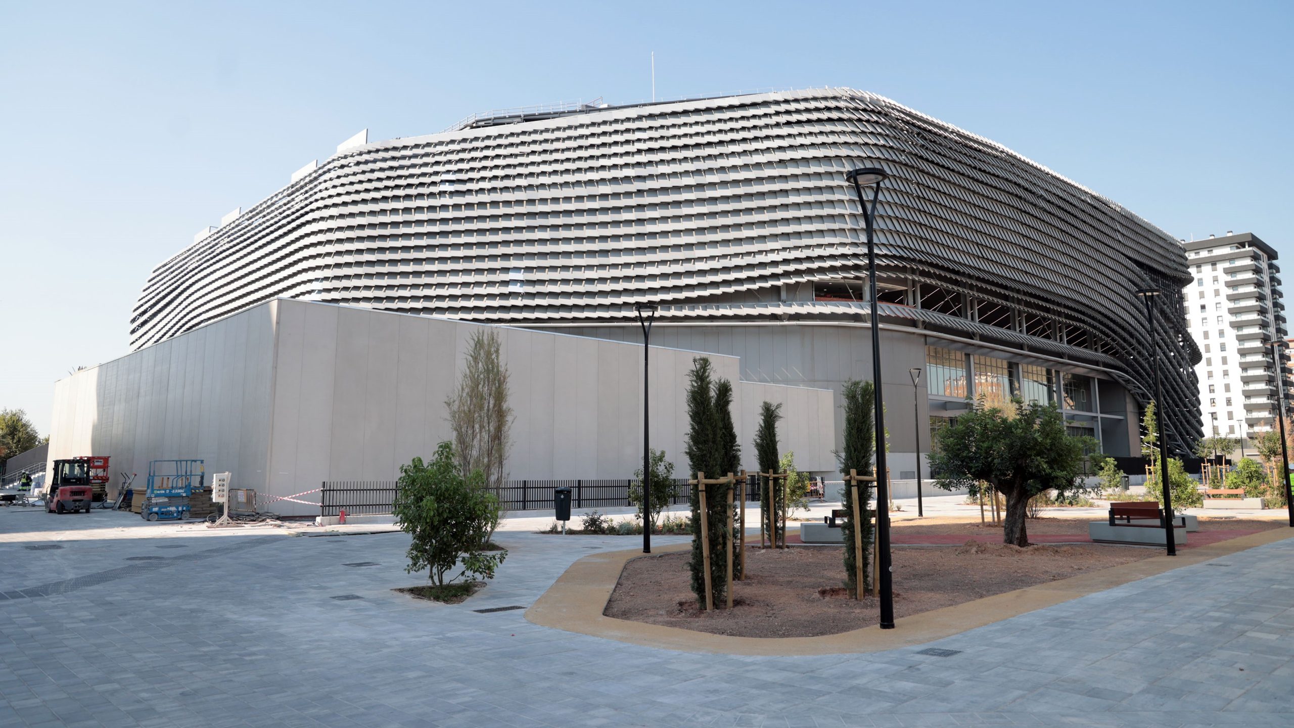 Vista del nuevo parque junto al Roig Arena en Valencia