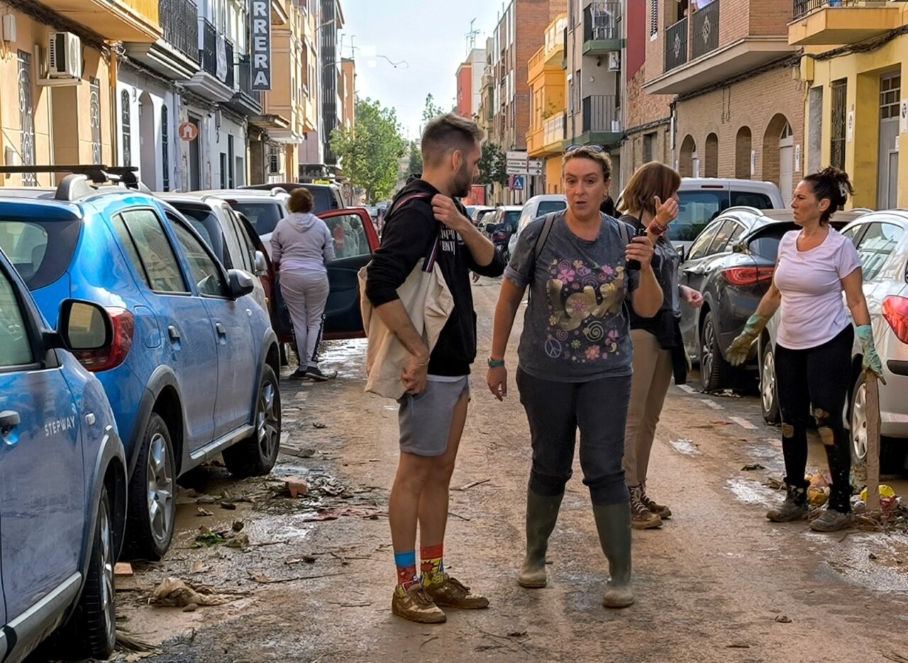Alcaldesa Eva Sanz en Benetússer tras la DANA de octubre de 2024