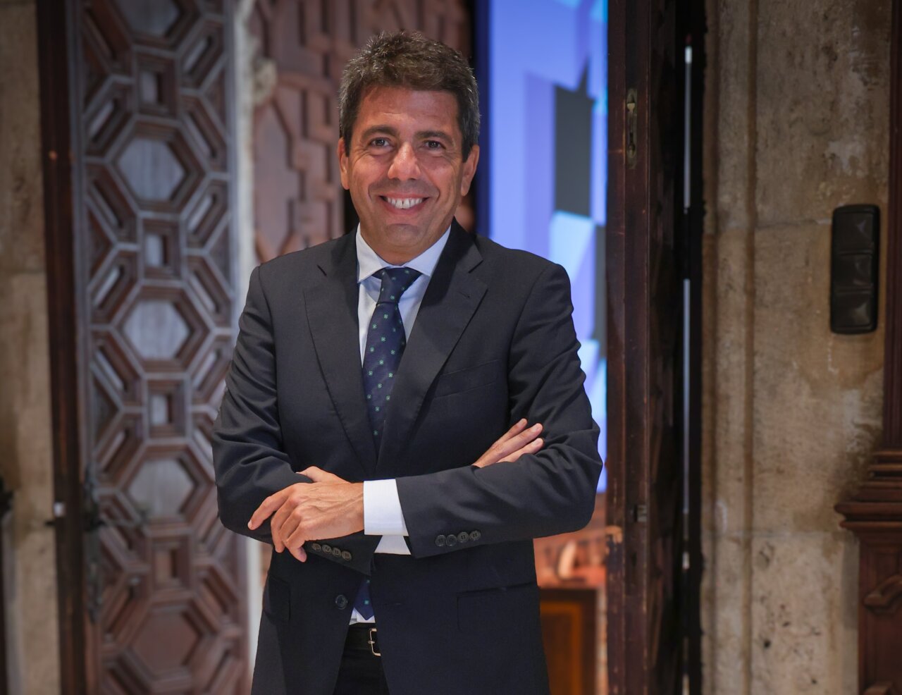 Retrato del presidente en el acto del Nou d’Octubre