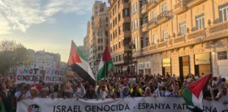 manifestación valencia pro Palestina