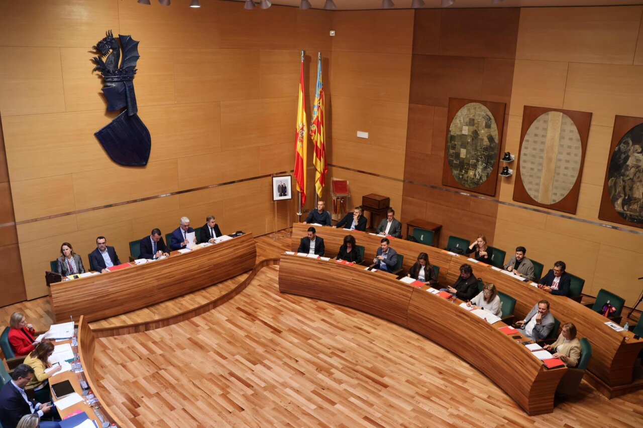 Vista del pleno de la Diputación de Valencia durante una sesión