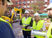 La Diputación aprueba 8 nuevos proyectos en l’Horta con 2,5 millones de inversión del Pla Obert Reunión de trabajo en obra del Pla Obert en Manises
