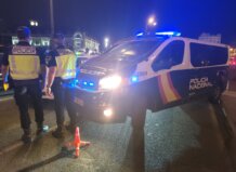 Policía Nacional en Valencia durante la noche de Halloween
