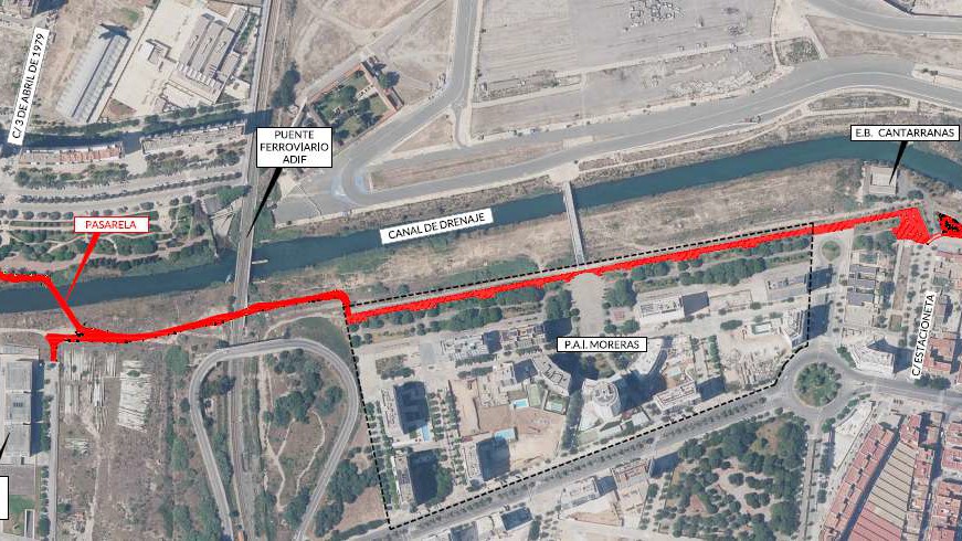 Un camino ciclopeatonal conectará los distritos de Poblats Marítims, Camins al Grau y Quatre Carreres