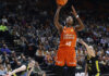 Valencia Basket busca reafirmar su dominio ante un Jairis crecido tras conquistar la Copa de la Reina Jugadora de Valencia Basket lanzando a canasta durante un partido