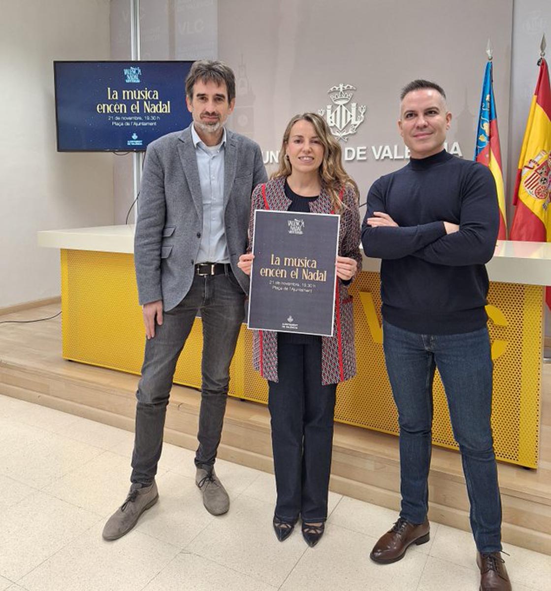 Presentación del evento musical para el encendido de luces navideñas en Valencia