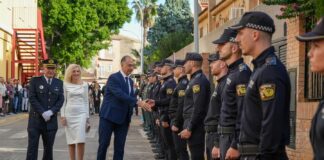 Celebración del 50 aniversario de la Policía Local en Meliana con autoridades y agentes