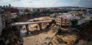 Vista de los daños causados por inundaciones en Torrent, Valencia.