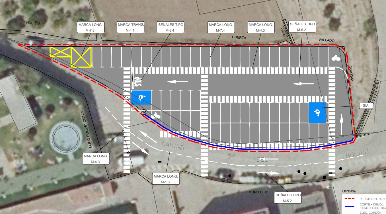 Plano del nuevo aparcamiento municipal en Albalat dels Sorells