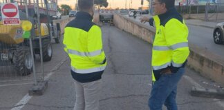 Alfafar revisa el puente entre la zona comercial de IKEA y Orba para priorizar actuaciones en el plan de asfaltado