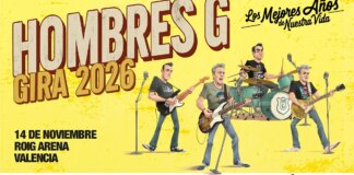 Cartel del concierto de Hombres G en Roig Arena