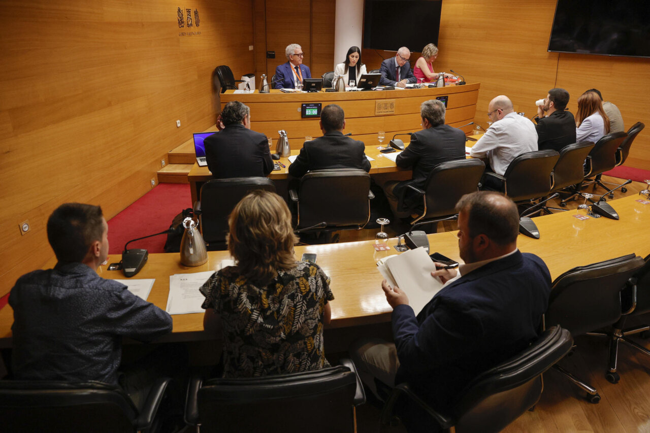 Reunión de la comisión en Les Corts con varios participantes
