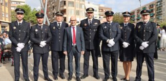 Ocho agentes de la Policía Local de Alaquàs en ceremonia de condecoración