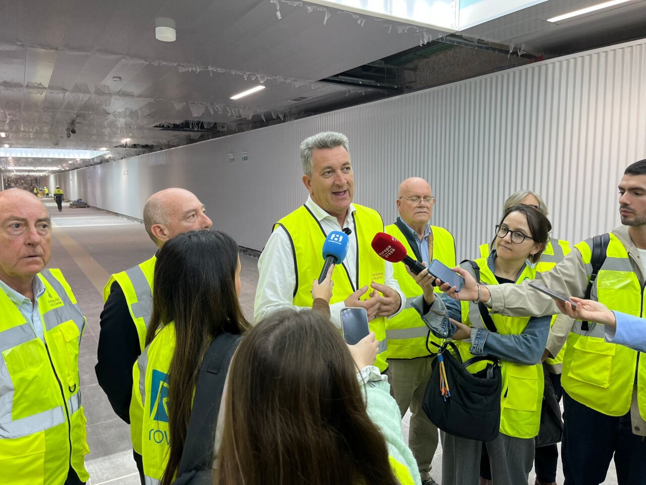 Visita a las obras de conexión entre estaciones de Metrovalencia en Xátiva y Alacant