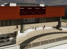 Vista arquitectónica del edificio Femeval en Picanya