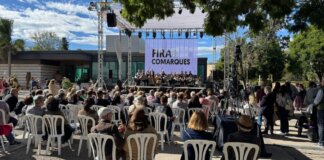 Asistentes disfrutando de la Fira de les Comarques en Valencia