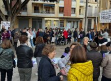 Grupo de personas en Foios participando en actividades del 25N