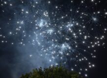 Fuegos artificiales iluminando el cielo nocturno en València