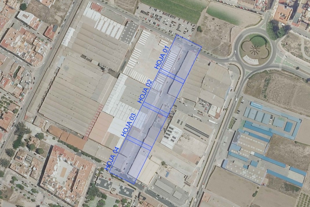 Mapa de intervención en los polígonos industriales de Foios