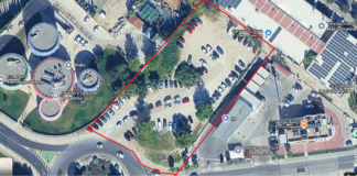 Vista aérea del nuevo aparcamiento en el Parc Tecnològic de Paterna