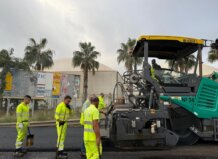Inicia la reparación de la CV-4126 en Alfafar dañada por los trabajos de postemergencia Trabajadores reparando la carretera CV-4126 en Alfafar tras inundaciones