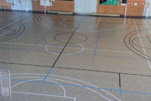 Pista del pavellón deportivo de Catarroja con nuevo pavimento