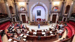 Vista del pleno del Ayuntamiento de Valencia durante una sesión ordinaria