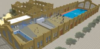 Vista arquitectónica del Poliesportiu del Parc Central en València