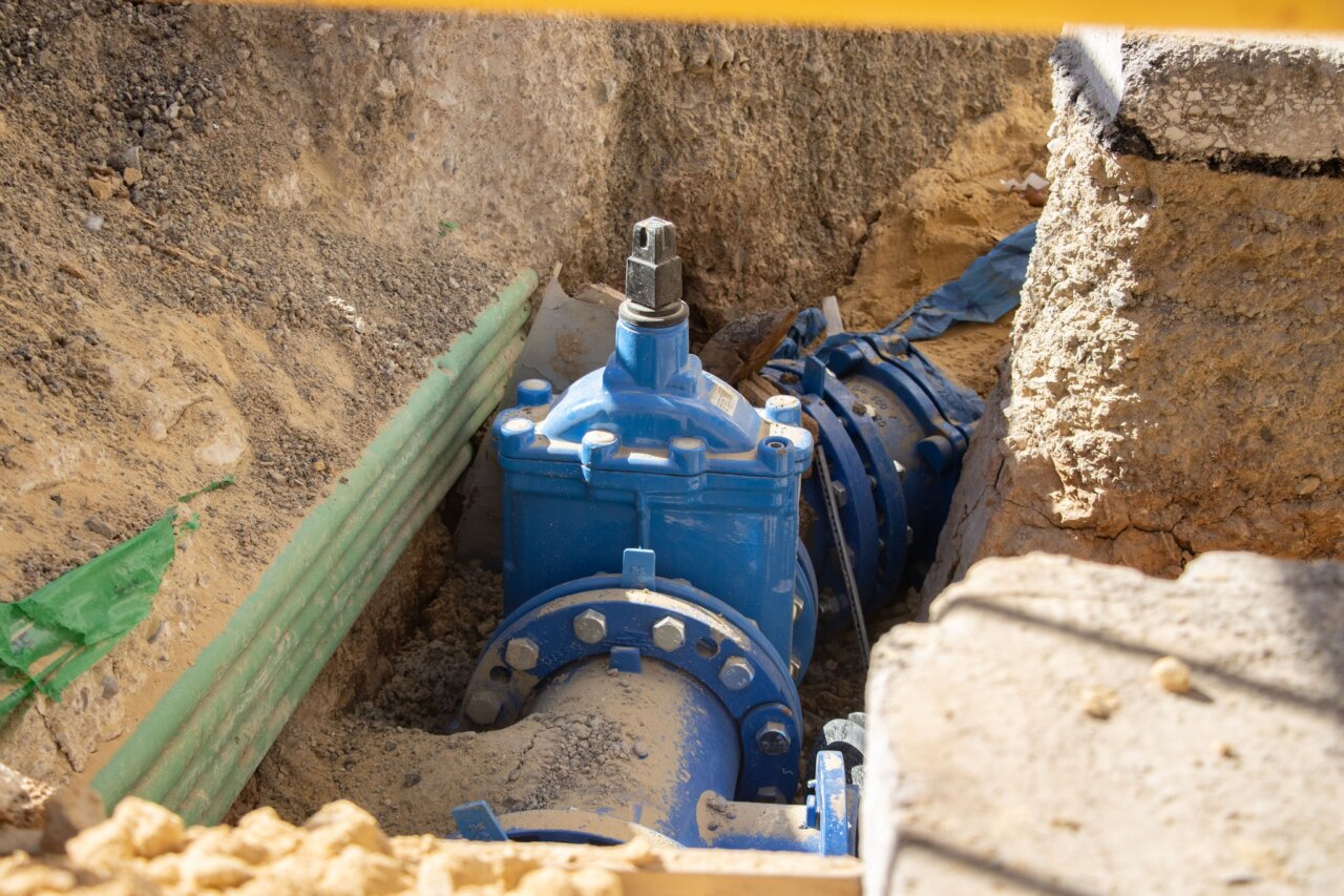 Obras de renovación de la red de agua potable en Xirivella