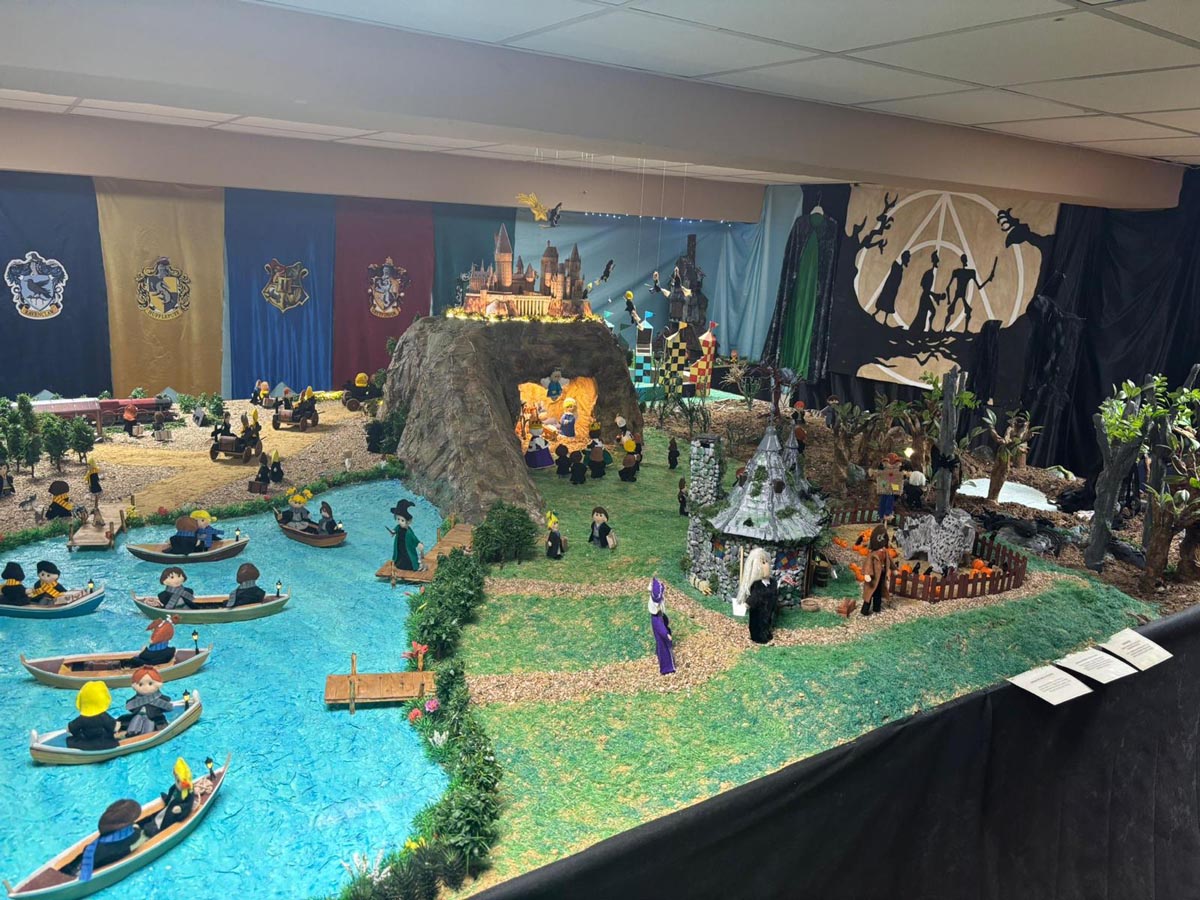 Pesebre inspirado en Harry Potter presentado en el concurso de pesebres de Russafa