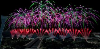 Espectacular castillo de fuegos artificiales en València