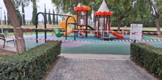 Parque cerrado en Mislata debido a alerta roja por lluvias