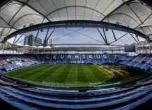 La RFEF aplaza el Levante UD-Villarreal CF por la alerta roja por lluvias torrenciales Vista del estadio Ciutat de València del Levante UD vacío