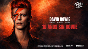 Cartel del homenaje a David Bowie en el Roig Arena de Valencia