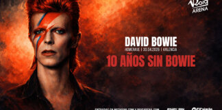 Cartel del homenaje a David Bowie en el Roig Arena de Valencia