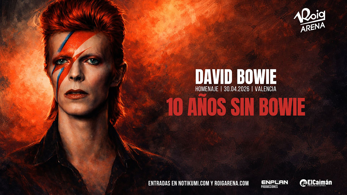 Cartel del homenaje a David Bowie en el Roig Arena de Valencia