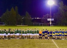 120 jugadores se citan en Paterna y Torrent con motivo de la I HRC International Rugby Cup Equipos de rugby alineados en el campo durante la I HRC International Rugby Cup