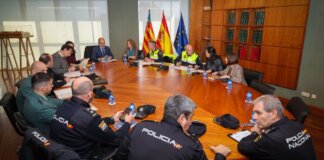 Reunión de seguridad en Torrent con autoridades y policías