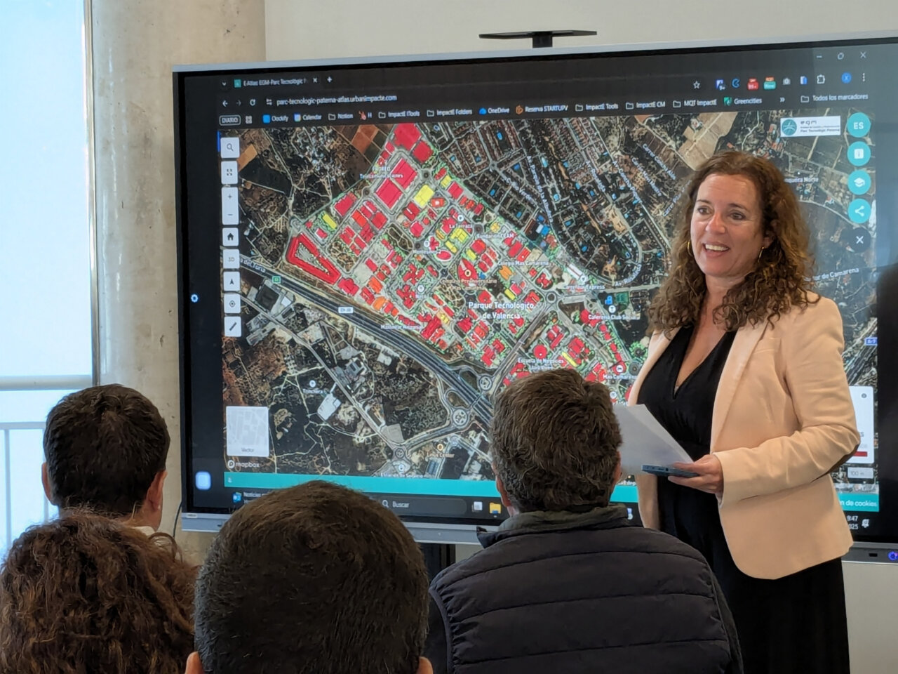 Presentación del mapa solar en el Parc Tecnològic de Paterna