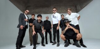 La banda uruguaya No Te Va a Gustar en una sesión de fotos