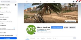 Captura de pantalla de la página de Facebook de Horta Noticias