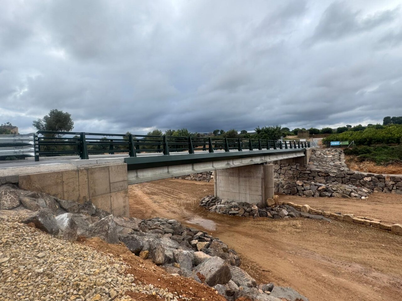 Nuevo puente Mas de Sabater sobre el barranco de Minyerola en Picassent
