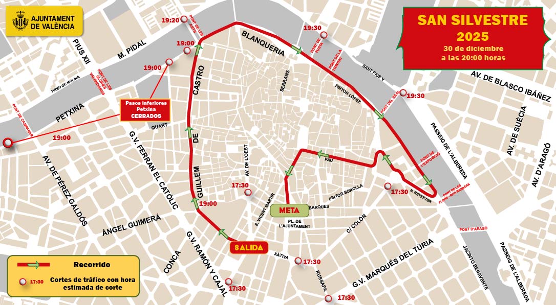 recorrido san silvestre valencia recorrido san silvestre valencia