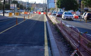 Obras de reurbanización en las avenidas de Giorgeta y Pérez Galdós en València