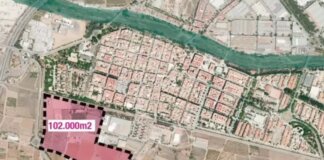 Mapa de la ubicación del polígono en Picanya con áreas marcadas