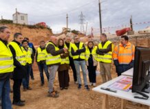 Las obras de emergencia de la CHJ en Torrent avanzan para asegurar el abastecimiento a 2,3 millones de personas Visita de Arcadi España a las obras de emergencia en Torrent