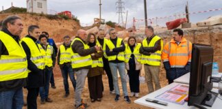 Visita de Arcadi España a las obras de emergencia en Torrent