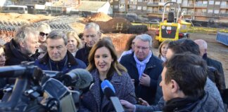 Visita de autoridades a las obras de ampliación del centro de salud de Benimàmet