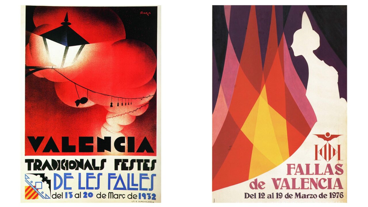 Carteles históricos de las Fallas en el Museo Fallero de Valencia